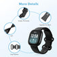 2 Pack Waterproof Bands Compatible with Fitbit Versa 3 / Fitbit Versa 4 / Fitbit Sense/Sense 2 Bands (Large 7.1''-8.7'', black/black)