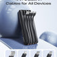 20000mAh Power Bank Fast Charging, Portable Charger with 4 Built-in Cables & 6 Outputs, 20W PD USB C Battery Pack Compatible with iPhone 16/15, Galaxy