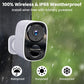 2K Security Cameras Wireless Outdoor, Free Cloud Storage, 1-6 Months Battery Life, Waterproof, 2-Way Talk