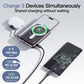 M3 Ultra Slim 0.4'' Wireless Power Bank, 12800mAh Magnetic Portable Charger with Built in Cable and Strap