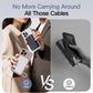 M3 Ultra Slim 0.4'' Wireless Power Bank, 12800mAh Magnetic Portable Charger with Built in Cable and Strap