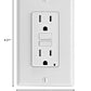 Leviton Smartest Self-Test SmartlockPro Slim GFCI Tamper-Resistant Receptacle with LED Indicator (3 Pack), GFTR1-3W, White