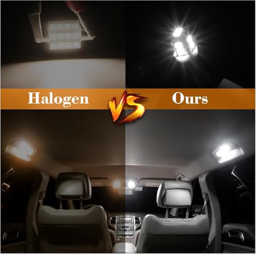 24 Pieces Dome Light LED Car Interior Bulb Kit Set 194 T10 DE3175 578 31mm 42mm Bulbs Interior Replacement Lights (White)