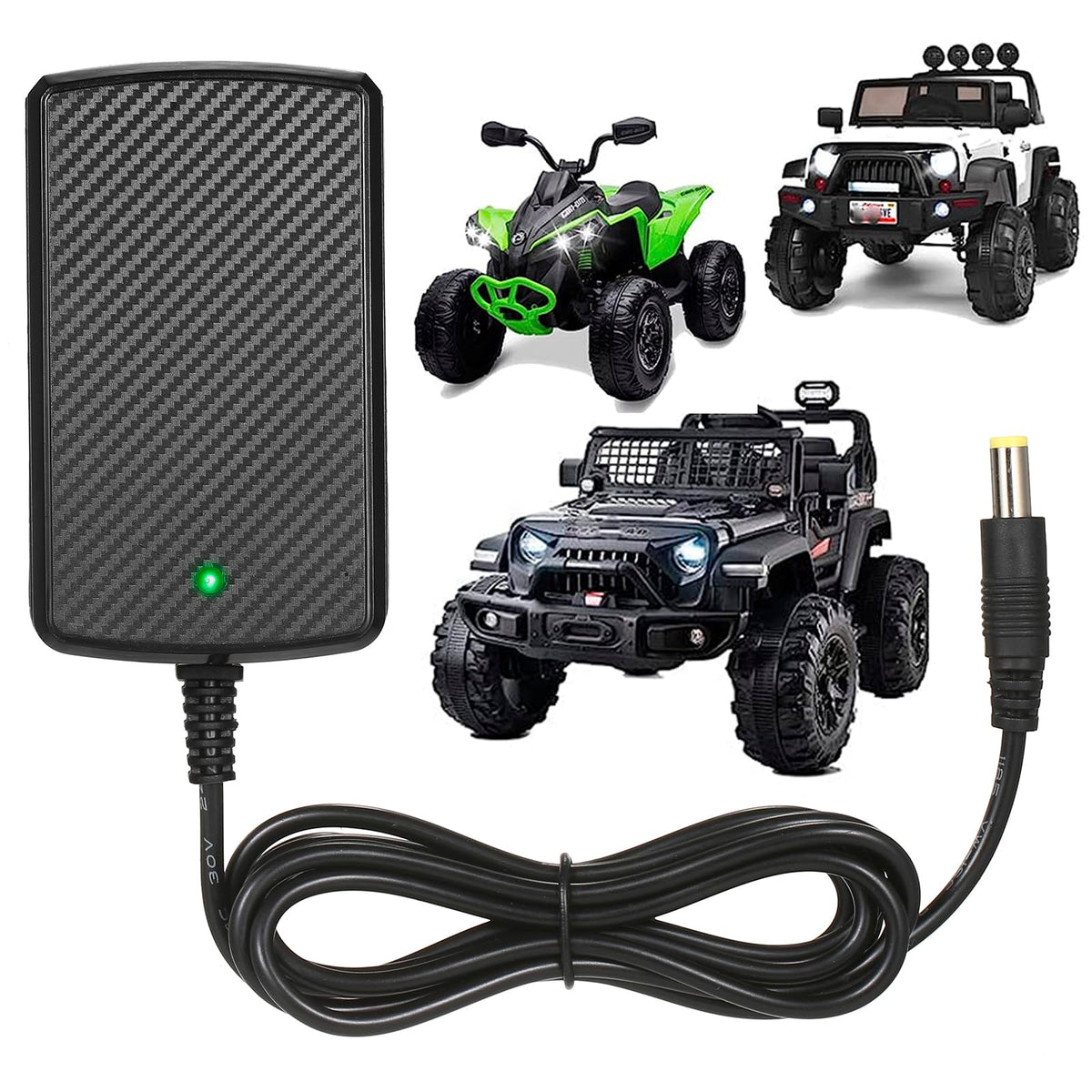 24V Charger for Kids Ride On Car Toys 24 Volt Battery Charger Wrangler SUV Kid Trax Dynacraft Toy Car Jeep ATV Quad Disney Electric Ride-On Charger