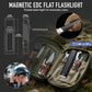 2pack Rechargeable EDC Flashlight - Emergency One Click Strobe Mode, 1600 High Lumens Portable Pocket light Mini Flashlight