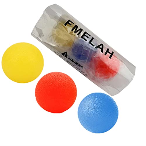 3 Resistance Levels Hand Exercise Balls, Squeeze Balls for Adults, Hand Grip Strength Trainer Hand Squeezers