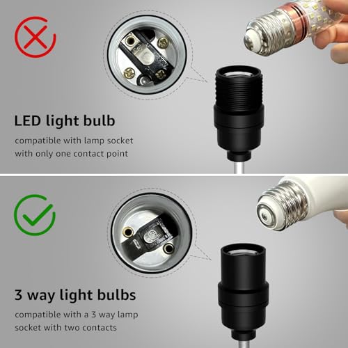 3 Way LED Light Bulbs 50 100 150W Equivalent, Daylight White 5000K 3 Way Light Bulbs, A19 Three Way Light Bulb, E26 Base LED Light Bulb for Reading