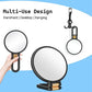 30x Magnifying Mirror, Travel Hand Mirrors with Handle - Double Side Handheld Mirror with 1X 30X Magnification & Adjustable Handle/Stand (Black)