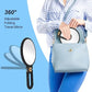 30x Magnifying Mirror, Travel Hand Mirrors with Handle - Double Side Handheld Mirror with 1X 30X Magnification & Adjustable Handle/Stand (Black)