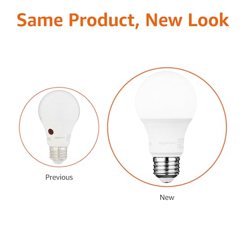 Basics A19 Dusk to Dawn Sensor LED Outdoor Light Bulb, 60W Equivalent, Energy-Efficient 9W, Daylight 5000K, E26 Base, 10,000 Hours, 2 Count (Pack of 1)