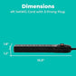 KMC 6-Outlet Surge Protector Power Strip 2-Pack, 900 Joules, 4-Foot Extension Cord, Overload Protection, Black