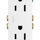 Legrand Radiant 885TRWCC21 15 Amp Decorator Duplex Outlet, White, 1 Count