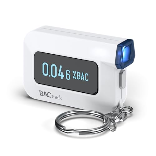 BACtrack C6 Keychain Breathalyzer | BAC Alcohol Tester | Optional App | Portable Alcohol Test for Home & Personal Use | 3 Mouthpieces Included
