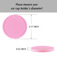 ZSDY Car Cup Coaster, 4PCS Universal Auto Non-Slip Cup Holder Embedded in Ornaments Silicone Coaster, Car Interior Accessories Sets, Pink