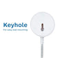 Philips Grounded Plug with Braided Cord, 6 Ft Long Power Cable, ON/Off Switch, for Tabletop or Wall Mount, Perfect for Lamps/Seasonal Lights, 3 Prong,Slip Resistant Base,SPS1611WA/37,White