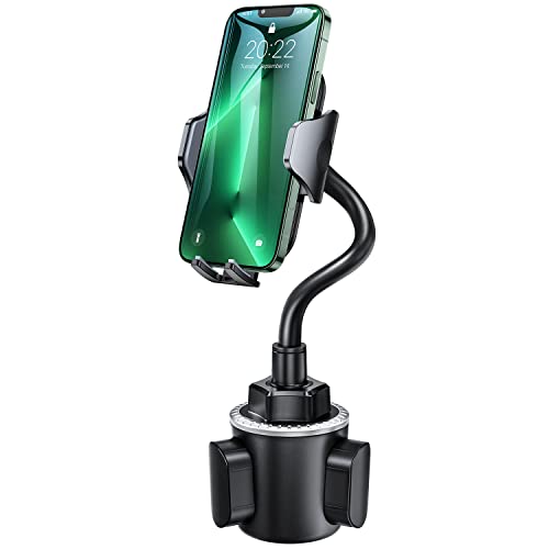 andobil Military-Grade Cup Phone Holder for Car/Truck, [2026 Enhanced] 13" 360° Adjustable Gooseneck w/Anti-Shake Car Mount, Universal Car Phone Holder for iPhone/Samsung/Pixel All 4.0-7.0" Devices