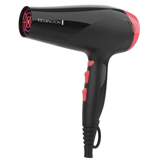 Remington Damage Protection Hair Dryer with Ceramic Ionic Tourmaline Technology, Black, Diffuser and Concentrator, 3 Piece Set