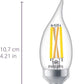PHILIPS LED 60W BA11 E12 Chandelier Bulbs 3-Pack Ultra Definition Soft White (2700K) 500 Lumen (5W = 60W) Dimmable Flicker-Free LED Candelabra Bulbs