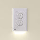 Single - SnapPower GuideLight [For Duplex Outlets] - Replaces Plug-In Night Light - Electrical Receptacle Wall Plate With LED Night Lights - Auto On/Off Sensor - (Duplex, White)