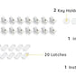 20 Pack Magnetic Cabinet Locks Baby Proofing - Vmaisi Children Proof Cupboard Drawers Latches - Adhesive Easy Installation