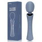 Cordless Handheld Personal Massager - Soft Silicone & Waterproof & USB Rechargeable & Quiet Motor, with 12 Vibration Patterns, 3 Powerful Speeds, for Muscle Tension Relief - Rose Blue