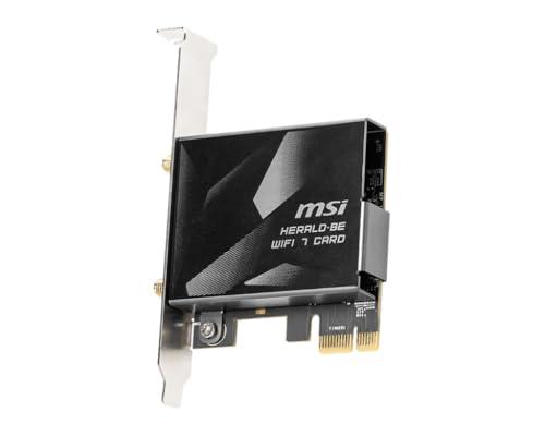 MSI Herald-BE WI-FI 7 MAX (Wi-Fi 7, 802.11BE, Bluetooth 5.4, PCIe, Multi-Link Operation Technology, External Antenna)