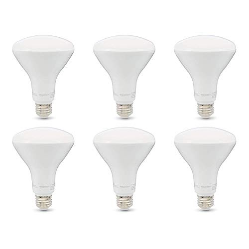 Basics BR30 LED Light Bulbs, 65W Equivalent, 11W Energy Efficient, E26 Standard Base, Soft White 2700K, Dimmable, 10,000 Hour Lifetime, 6-Pack