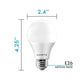 LUXRITE A19 LED Light Bulb 60W Equivalent, 3000K Soft White Dimmable, 800 Lumens, Standard LED Bulb 9W, E26 Base, Energy Star, Enclosed Fixture Rated, Perfect for Lamps and Home Lighting (4 Pack)