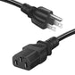Power Cord Cable for Amplifier Musical Peavey Vox Guitar Amp PC AC Amplifiers, 18 AWG Universal AC 3-Prong Cable (6FT)