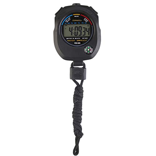 Pgzsy 6 Pack Multifunctional Digital Sports Stopwatch, Large Screen with Date Time Alarm, Daily Waterproof Shockproof Drop-Proof Sports Timer