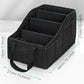 YOHOOLYO Car Seat Organizer Backseat Car Organizer with 4 Compartments, 4 Cup Holders and 7 Mesh Pockets for Front and Rear Seat, Black