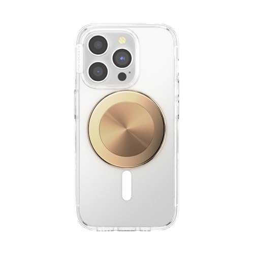 PopSockets Phone Grip for MagSafe, Magnetic Holder, Phone Stand, Enamel - Alum Radial Gold