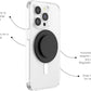 PopSockets Phone Grip for MagSafe, Magnetic Holder, Phone Stand, Black - Black