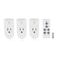 BN-LINK Wireless Remote Control Outlet Electrical Switch for Lights, Fans, Christmas Lights, Small Appliance, 100ft Long Range White (Learning Code, 3Rx-2Tx) 1200W/10A, ETL & FCC Certified