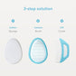 Frida Baby The 3-Step Cradle Cap System, DermaFrida The FlakeFixer, Sponge, Brush, Comb and Storage Stand for Babies with Cradle Cap, White-Blue