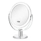 Vanity Makeup Mirror with Stand, 1X/15X Magnification Double Sided 360 Degree Swivel, Portable Table Desk Counter top Magnifying Mirror, Tabletop Mirror for Bedroom or Dorm Room, 6.25 Inch
