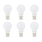 Basics Non-Dimmable LED Light Bulbs, Great Brightness, 40W Equivalent, 6W, E26 Standard Base, 2700K, 10,000 Hour Lifetime, Soft White A19, 6-Pack