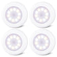 STAR-SPANGLED 4 Pack 3.1” Dimmable Push Tap Lights, Stick on LED Touch Puck Lights AA Battery Operated, 3 Color Modes Sticky Button Lamps for Classroom, Kitchen, Under Cabinet, Closet