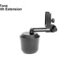 WeatherTech CupFone with Extension – Adjustable, Universal Cup Holder Cell Phone Mount Car & Truck Accessory – Best Design for iPhone & Smartphone Charging – Black Plastic Knobs
