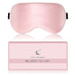 Silk Sleep Mask for Women - Soft Breathable Organic Natural Mulberry Silk Fabric Blackout Eye Mask for Sleeping with Adjustable Straps No Pressure Eye Mask for Travel Essentials Gifts (Pink)