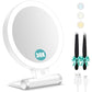B Beauty Planet Magnifying Mirror with Light 30X, Double-Sided 1X/ 30X Magnifying Makeup Mirror with Tweezer, 2000mAh 3 Colour Modes with Adjustable Brightness,Foldable Travel Mirror(9" L x 7" W)