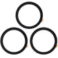 TENOC Universal Metal Ring Sticker for Magnetic Charger Compatible with iPhone/Samsung/Android All Cellphones, Magnetic Mount/Phone Holder Conversion Accessories, 3Pcs, Black