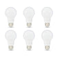 Basics A19 LED Light Bulbs, 60 Watt Equivalent, Energy Efficient 9W, E26 Standard Base, Soft White 2700K, Dimmable, 10,000 Hour Lifetime , 6-Pack