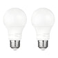 Basics A19 Dusk to Dawn Sensor LED Outdoor Light Bulb, 60W Equivalent, Energy-Efficient 9W, Daylight 5000K, E26 Base, 10,000 Hours, 2 Count (Pack of 1)