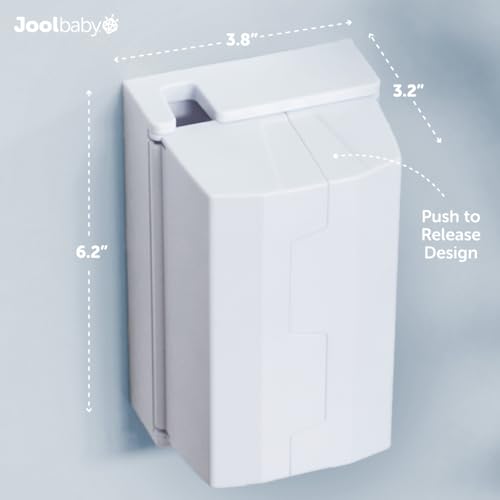 Outlet Cover Box for Child Safety (2 Pack) Duplex & Decorator Electrical Outlet Plates, Concealed Access Buttons, and Spacious Compartment - Jool Baby