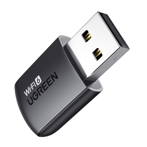 UGREEN WiFi Adapter for Desktop PC, AX900 USB WiFi 6 Adapter with 5GHz/2.4GHz Dual Band, Built-in Driver for Windows 10/11