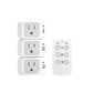 Remote Control Outlet, TESSAN Electrical Light Switch, Plug in Wall Plug with ON/Off Switch for Indoor String Lights, Lamps, Home Small Appliances, 100ft Range (1 Remote + 3 Outlets)