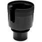 Basics Car Cup Holder Expander with Adjustable Base, Securely Holds Large Bottles 3.4 to 3.8 in Diameter, Compatible with Yeti, Hydro Flask, Easy Installation, Black