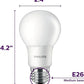 PHILIPS LED 40W A19 4-Pack Basic Soft White (2700K) 450 Lumen (6.5W = 40W) Frosted Flicker-Free Light Bulbs