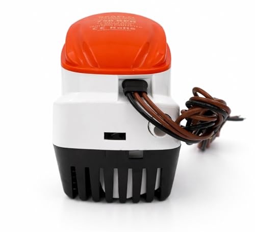 SEAFLO 06 Series Automatic Submersible Bilge Pump - 750GPH, 12V, 3/4" Outlet, 4-Year Warranty! - All-in-One Pump and Float Switch, Snap-Off Strainer, Compact Marine Boat Yacht Bilge Pump CE & Rohs